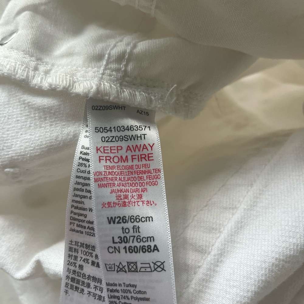Topshop Women's White Jeans 26 straight leg - Picture 7 of 11